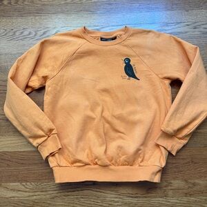 Mini Rodini kids orange crow sweatshirt 10